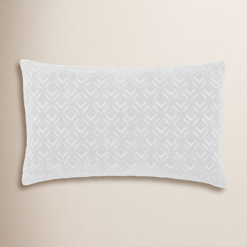 Ryans Embroidered Cotton Reversible Throw Pillow, Rectangle 13" H x 21" W, Mustard/Silver, Pillow Cover Only - No Insert