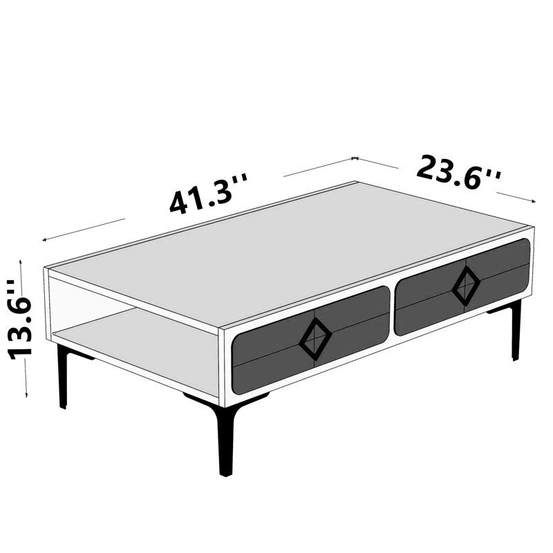Table basse avec rangement Lelia