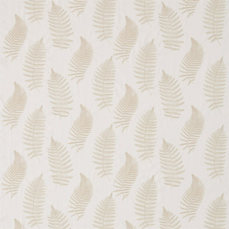 Fern Embroidery Fabric, Ivory