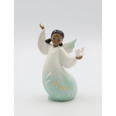 Figurine d'ange de la paix afro-américaine - 16,5 cm (H)