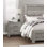 Table de chevet rustique à finition grise - 2 tiroirs, conception transitionnelle, mobilier de chambre à coucher, 1 pièce seulement
