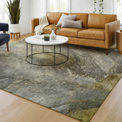 Premium Machine Washable Mayfield AMF2307 Abstract Rug