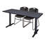 Neyland Cain T-Base training table and 2 Zeng stackable chairs-32520317-32520309-32520307