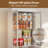 71''H Glass Door Storage Bookcase with Adjustable Shelves and Large Drawers White-1763568326