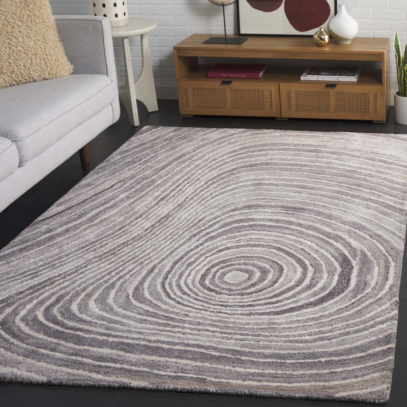 Jeaneen Hand Tufted Performance Abstract Rug, Rectangle 5' x 8'