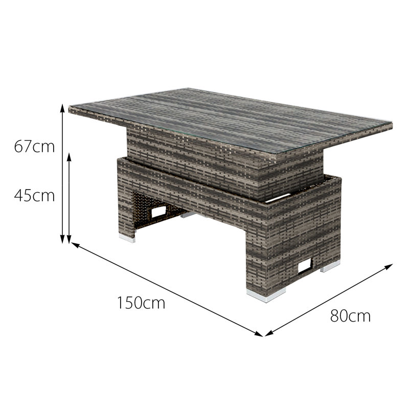 Rectangular 6 - Person 150cm L Outdoor Table