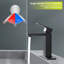 Robinet de salle de bain contemporain, en acier inoxydable, noir mat, avec indicateurs chaud / froid et bonde pour la finition noire moderne du projet Refresh Project 2, décoration d'assemblage