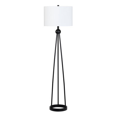 Steel Floor Lamp With Linen Shade