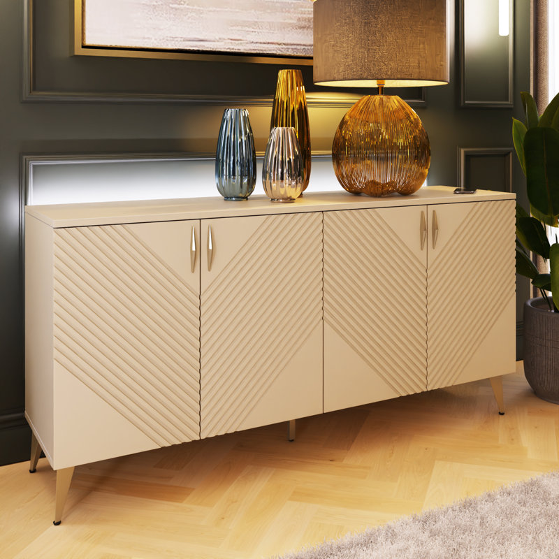 AVA 150cm Sideboard, White