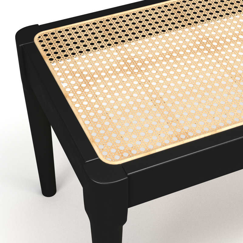 Banc en bois massif Tristen, Boucle gris anthracite
