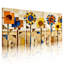 Tableau sur toile à motif de tournesol abstrait (lot de 3)-1020177478