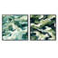 Zen Retreat Serene Camouflage - Ensemble de 2 collages carrés abstraits-101843036-101843037