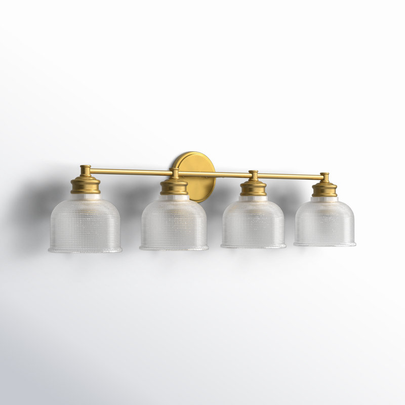 Besima 4-Light Dimmable Vanity Light in Natural Brass, Natural Brass
