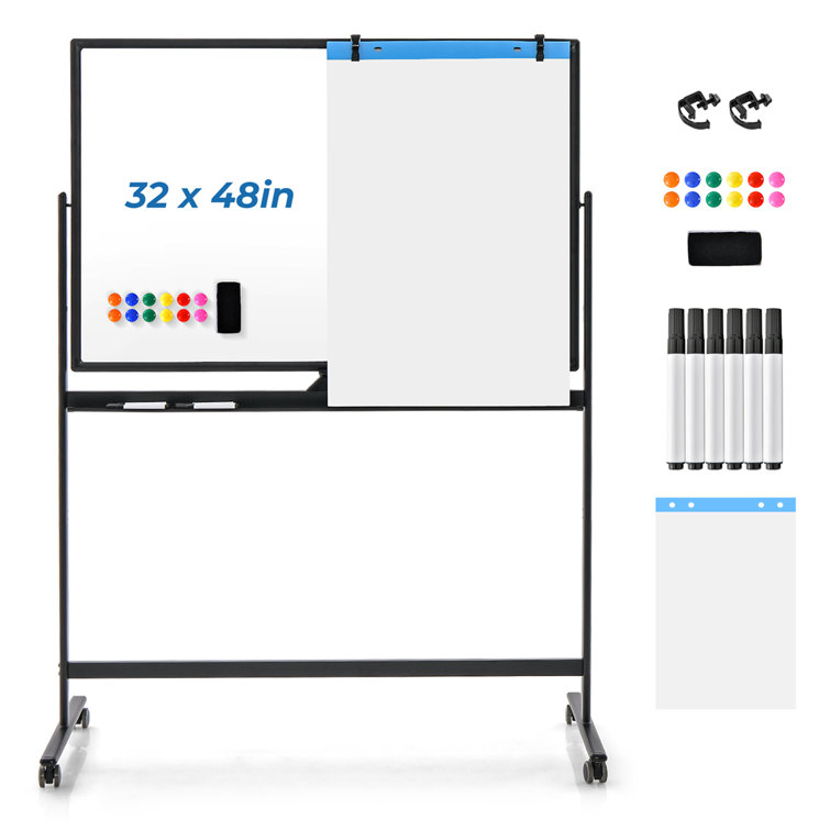 Tripod Double Sides Flipchart Whiteboard with Retractable Arms