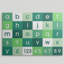 «Alphabet» par Justin, art textuel en vert-26130816-18659940