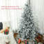 Arbre artificiel enneigé 6 pi, 994 pointes, support en métal, stable pour bureau 43,3 po x 70,9 po