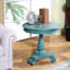 Table d'appoint de couleur sarcelle - grand espace, fabrication en bois, 26 po x 26,5 po de diamètre, 26,5 po-867028366