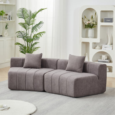 Canapé modulaire courbé Chenille