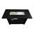 42" W X 25" H Steel Outdoor Fire Pit Table With Lid, Black, Modern, Adjustable Flame, Stainless Meritorious Entirety