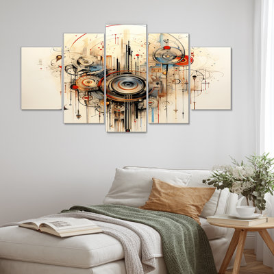 Dafna - Music Wall Art Canvas 5 Piece