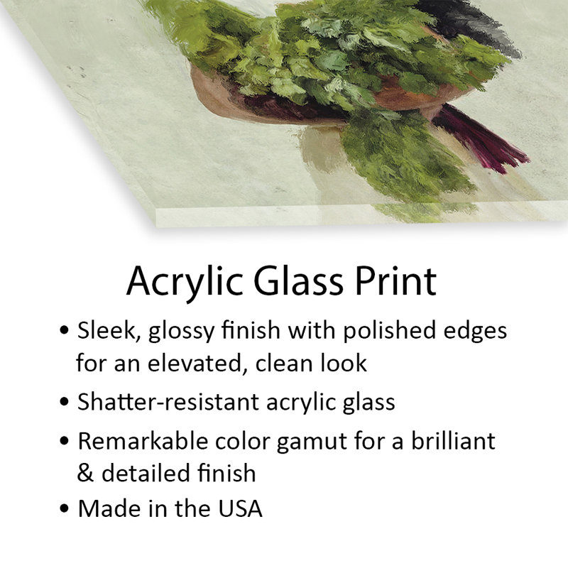 Bouquet de verts, impression sur verre acrylique