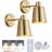 Battery Operated Wall Sconce Set of Two, Modern with Remote Control Dimmable Wall Lighting Indoor