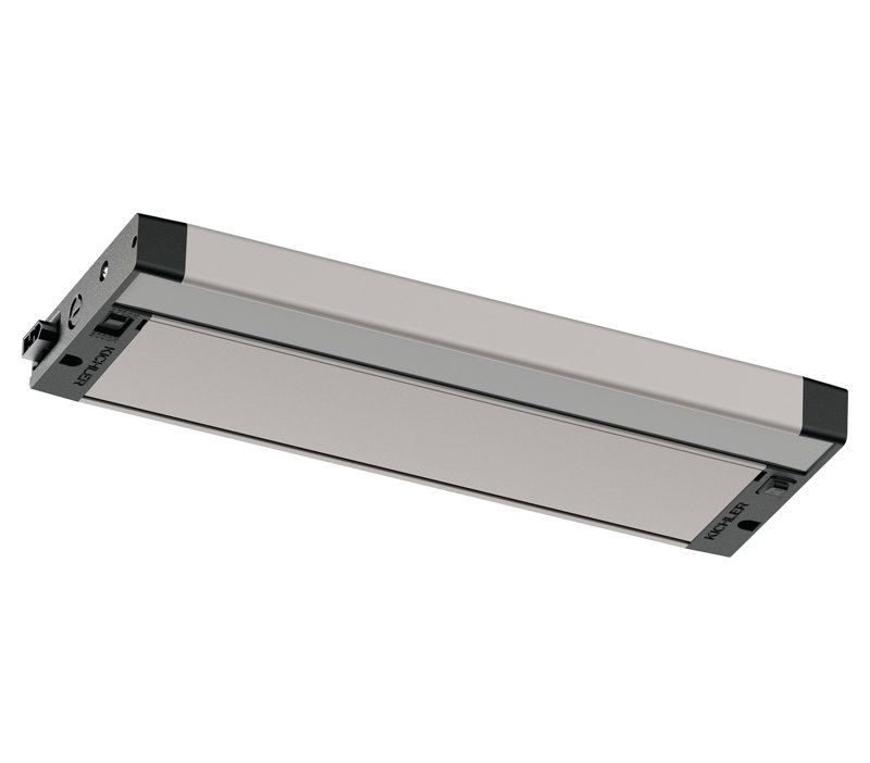 Polished Nickel 12" LED Under Cabinet Light with Dimmable White Shade