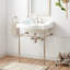 30" Cierra 31" Tall Vitreous China Rectangular Console Bathroom Sink with Overflow-1584755528