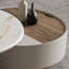 Table basse en bois manufacturé blanc