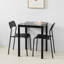 Obed Glass Top Metal Base Dining Table