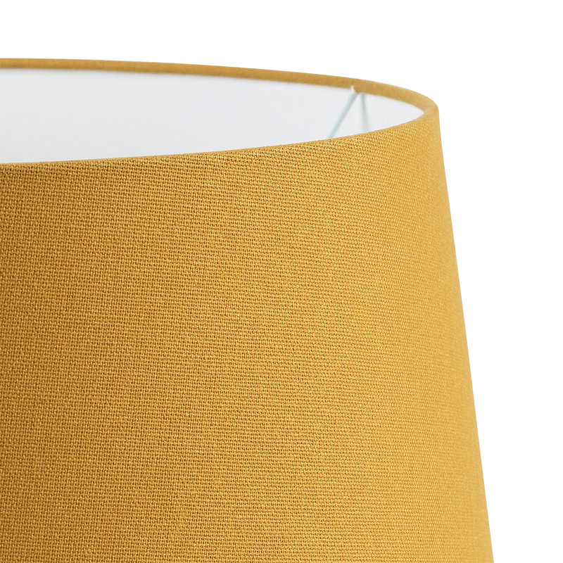 Lorin Cotton Empire Lamp Shade, Mustard, 24cm H x 34cm W x 40cm D