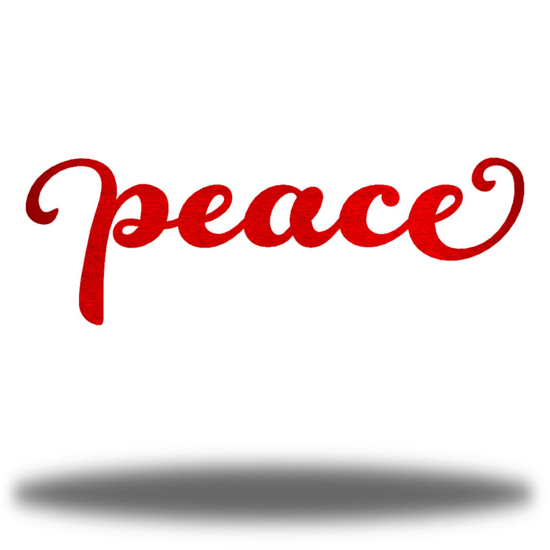 Estabanez Peace Décor, H 4 po x l 12 po x P 0,01 po, Rouge