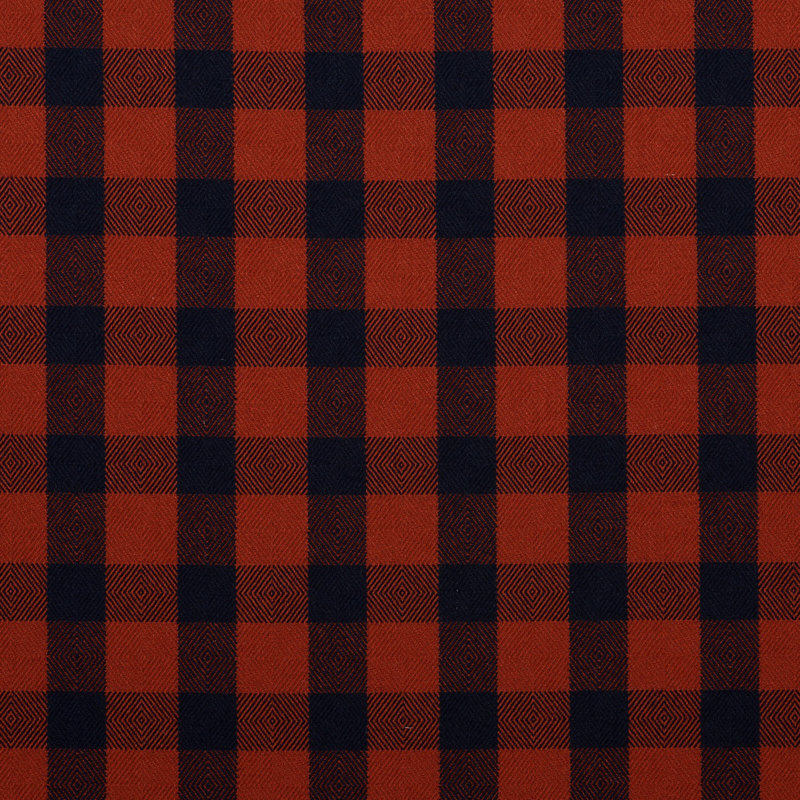 Galt Wool Check Fabric, Red/Black