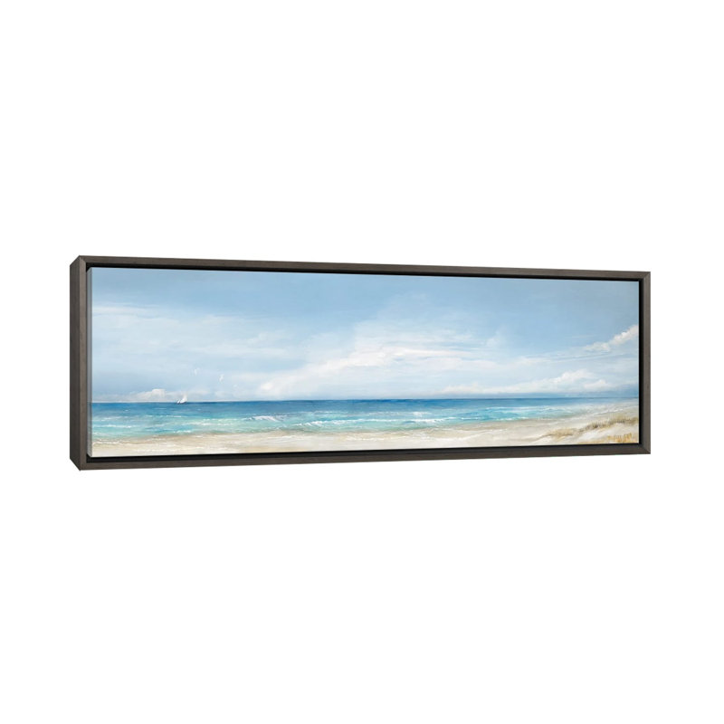 Vents d'été - reproduction d'art murale - toile encadrée, 60" x 20", Framed Canvas, Grey