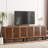 Farmhouse Tv Stand For Tvs Up To 100 Inch, 2 In 1 Entertainment Center Tv Console With Storage Cabinets And Metal Base