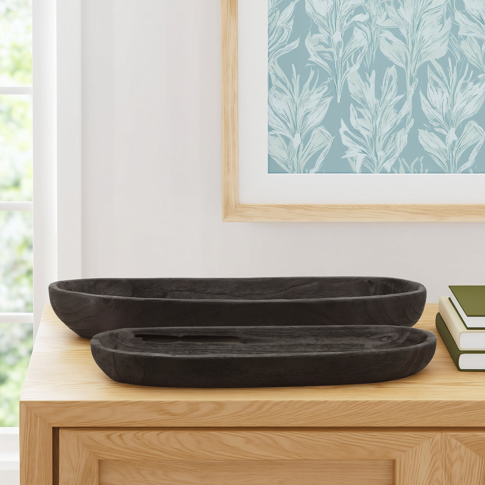 Ludlow Handmade Decorative Plate Set, Black