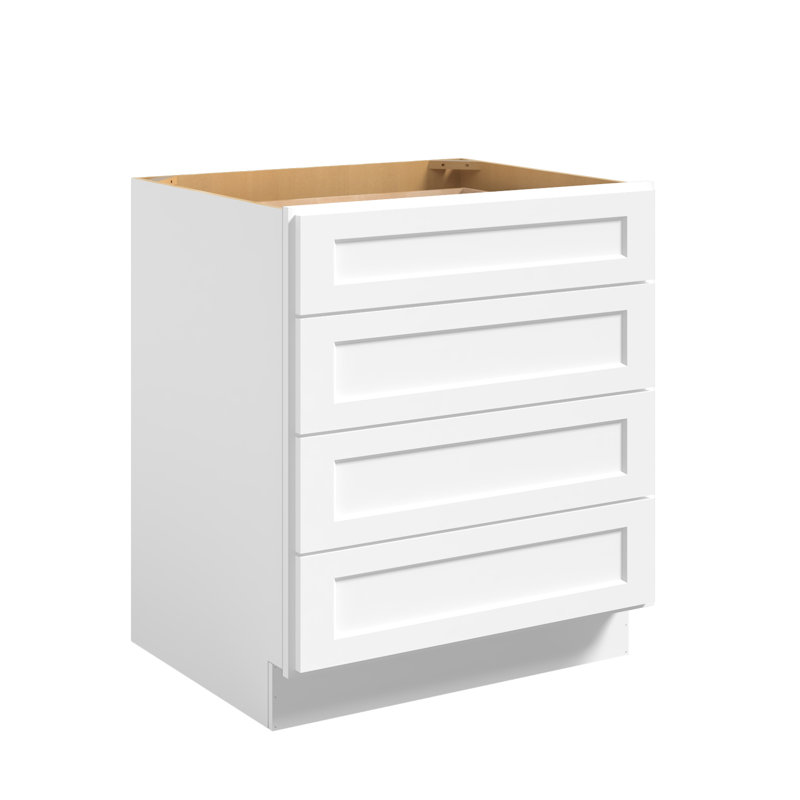 Armoire de base standard Shaker de l 30 po x 24 po x H 34,5 po Homewood Cozy Design, H 34,5 po x l 30 po, Blanc shaker