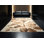 Tapis à motif floral de style champêtre beige lavable à la machine - Reliure beige