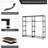 Reinardo  39.4" W 9-Drawer Dresser For Bedrrom With Wooden, Tall Storage Tower With Steel Frame, TV Stand Dresser for Living Room, Entryway-181480067
