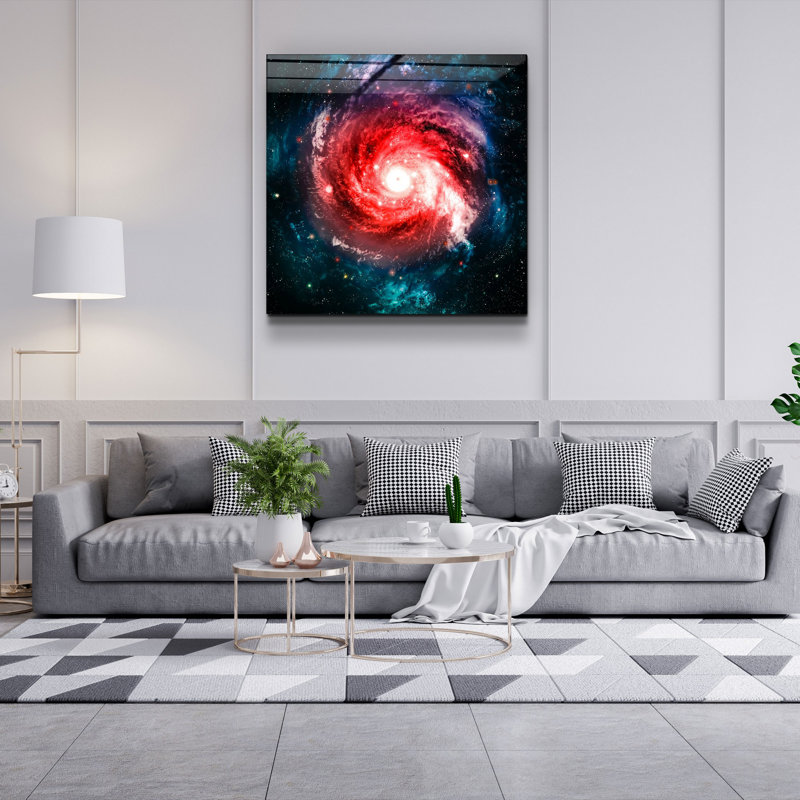 Élégante peinture décorative en verre trempé, 40 x 40 po | 100% verre trempé, épaisseur: 0,16 pouce | Impression UV pour des couleurs éclatantes et une durabilité | Parfait pour la décoration intérieure et les amateurs d'art