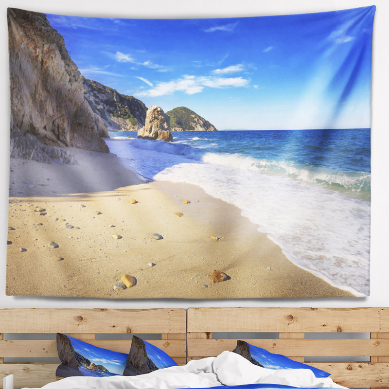 Paysage, tapisserie de plage Portoferraio Sansone Sorgente, H 68 po x l 80 po
