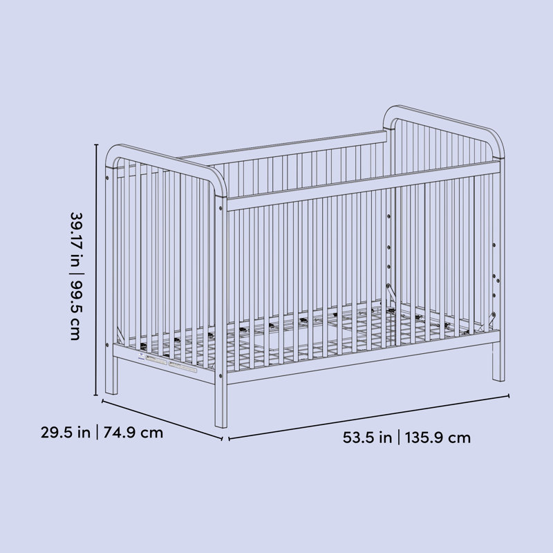 Lit de bébé convertible 3-en-1 Storkcraft Pasadena, Bois flotté, Lit à barreaux
