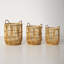 Handmade Bamboo Basket With Handles - Set of 3
