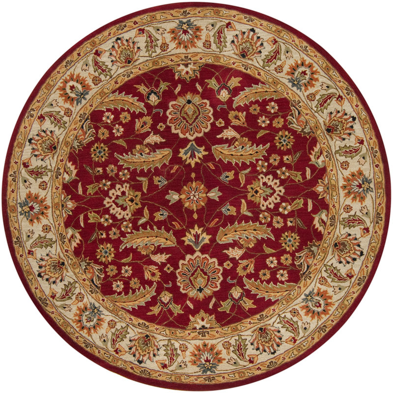 Tapis oriental en laine touffeté à la main Arnedra, Rond 6 pi