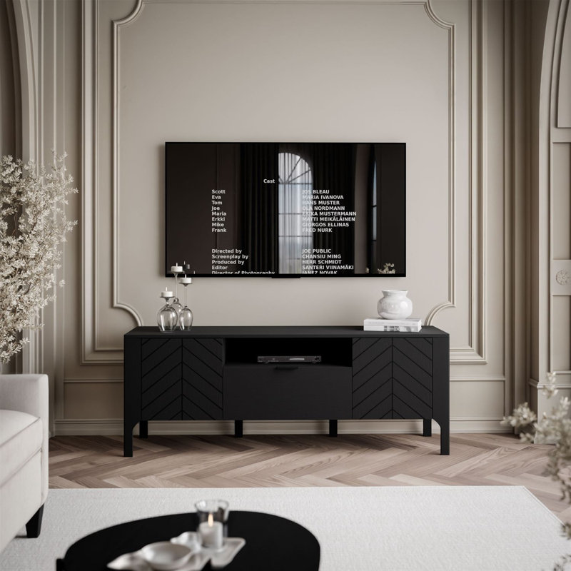 Unfinished TV Stand for TVs up to 60", Black