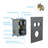 Dual Shower Head - 12 Inch Wall Mounted Square Shower System with Rough-in Valve, Matte black