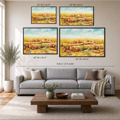 Pumpkin Patch by Bruce Nawrocke - Graphic Art on Canvas
