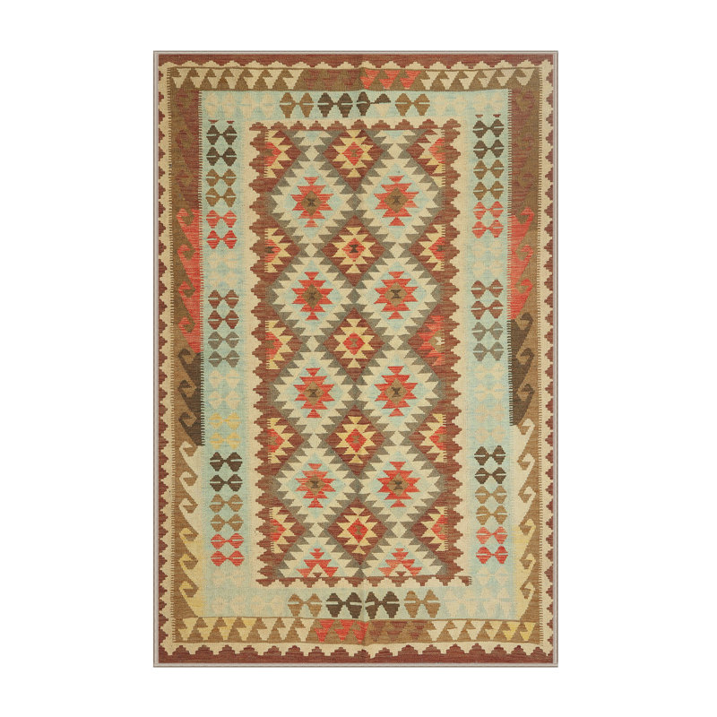 Tapis contemporain brun / gris / crème, Rectangle 2 pi x 3 pi