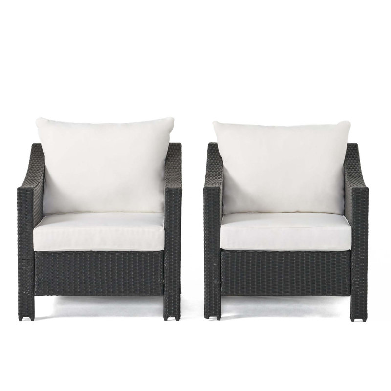 Fauteuil d'appoint de salon Urban Lifestyle Essence, Noir, Blanc