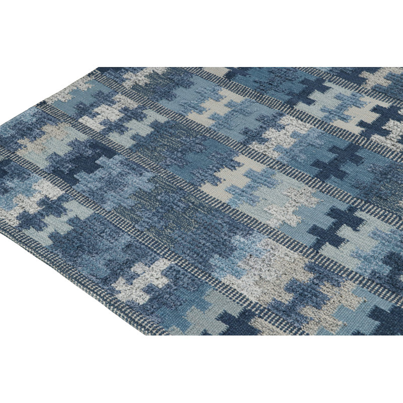 Scandinavian Wool Geometric Area Rug, Rectangle 8' x 10'